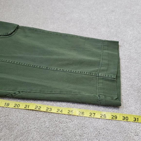 NWT FREE PEOPLE Women's XL Tahiti Kelp Green Low Rise Slouchy Ankle Cargo Pants - Picture 16 of 16